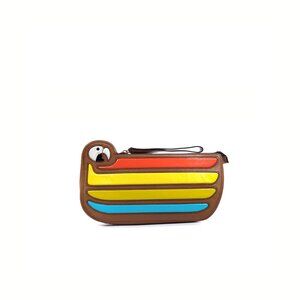 Kate Spade Macaw Parrot Cay Bird Leather Clutch